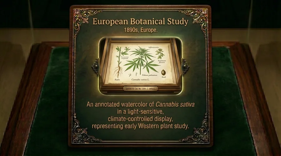 Nineteenth-century European botanical plate showing leaf, seed and flower detail