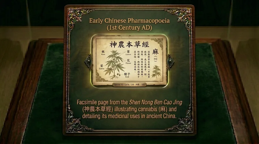 Open Chinese medical manuscript with columns of brushed characters